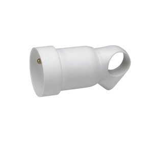 Koppelstekker trekring wit